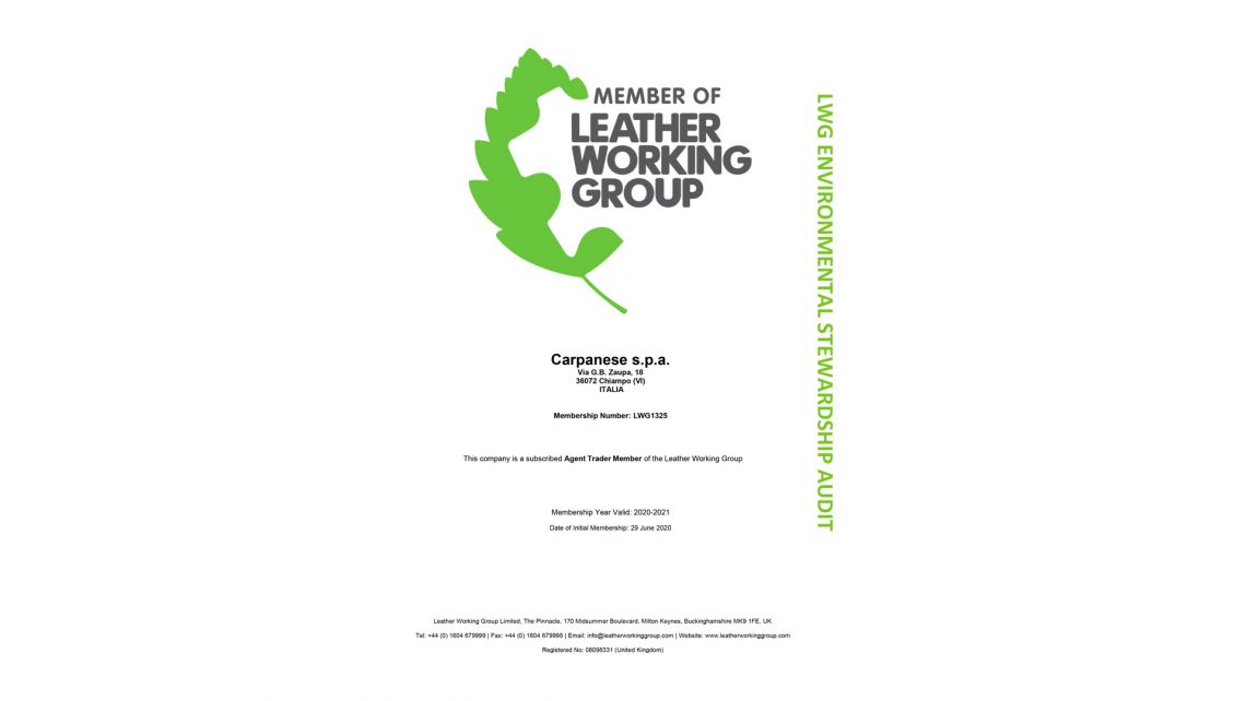 Certificazione Leather Working Group